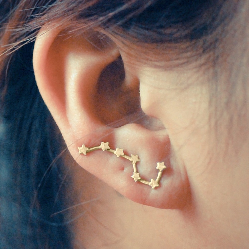Gold Big Dipper Celestial Ear Crawlers - Picture 2 of 7